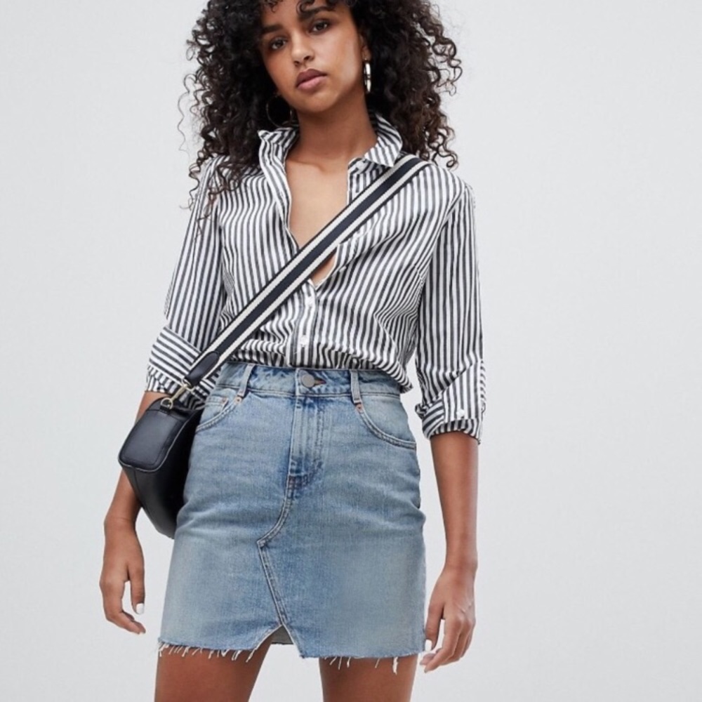 ASOS Light Blue Denim Mini Skirt